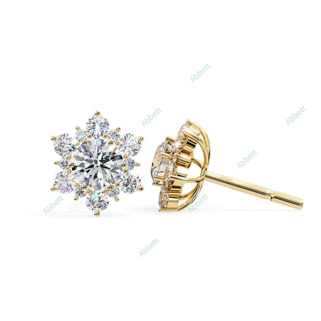 Round Cluster Studs Earring STCL1345