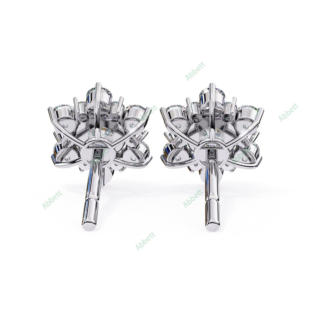 Round Cluster Studs Earring STCL1345
