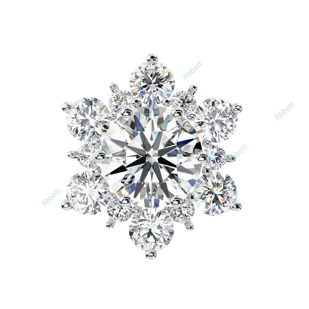 Round Cluster Studs Earring STCL1345