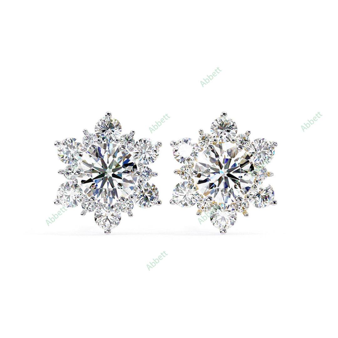 Round Cluster Studs Earring STCL1345