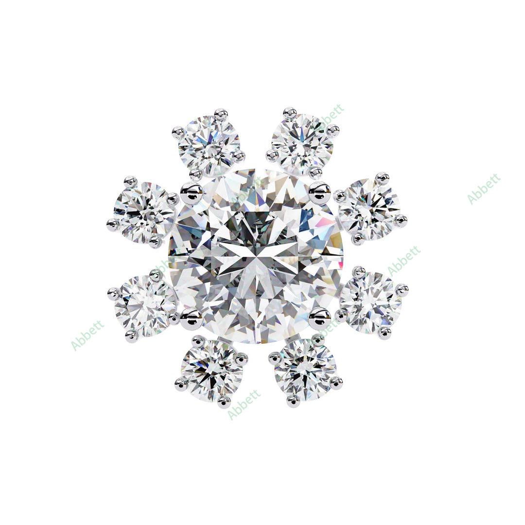 Round Cluster Studs Earring STCL1346