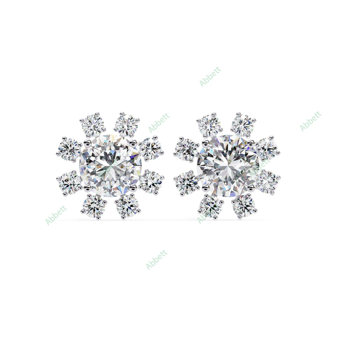 Round Cluster Studs Earring STCL1346