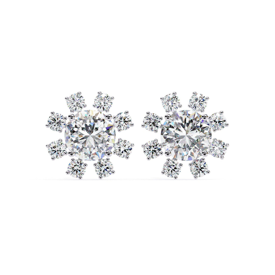 Round Cluster Studs Earring STCL1346