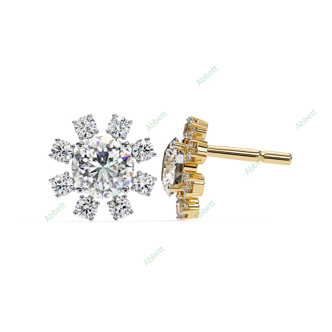 Round Cluster Studs Earring STCL1346