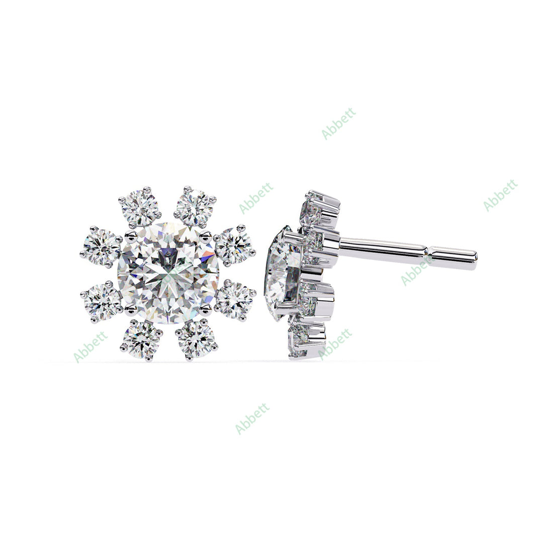 Round Cluster Studs Earring STCL1346