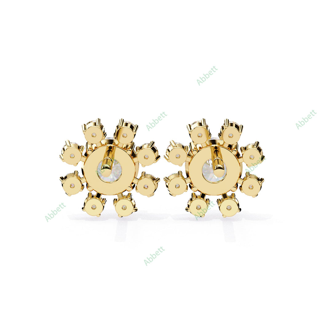 Round Cluster Studs Earring STCL1346