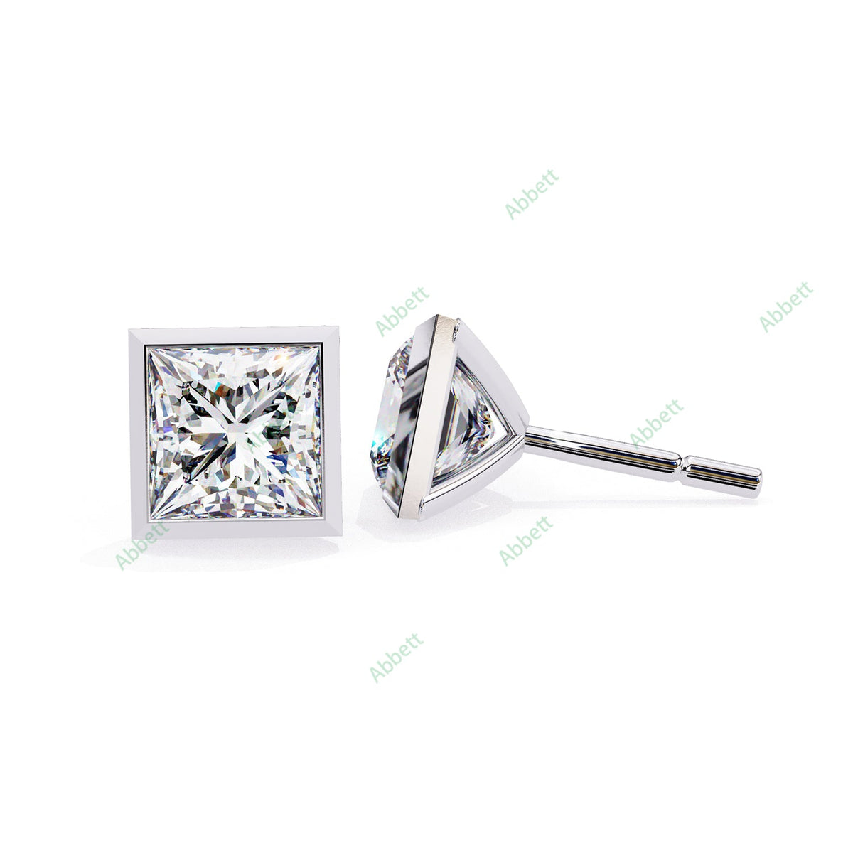Bezel Stud Earring STCL1350