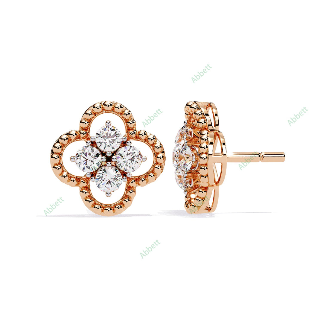 Round Clover Studs Earring STCL1368