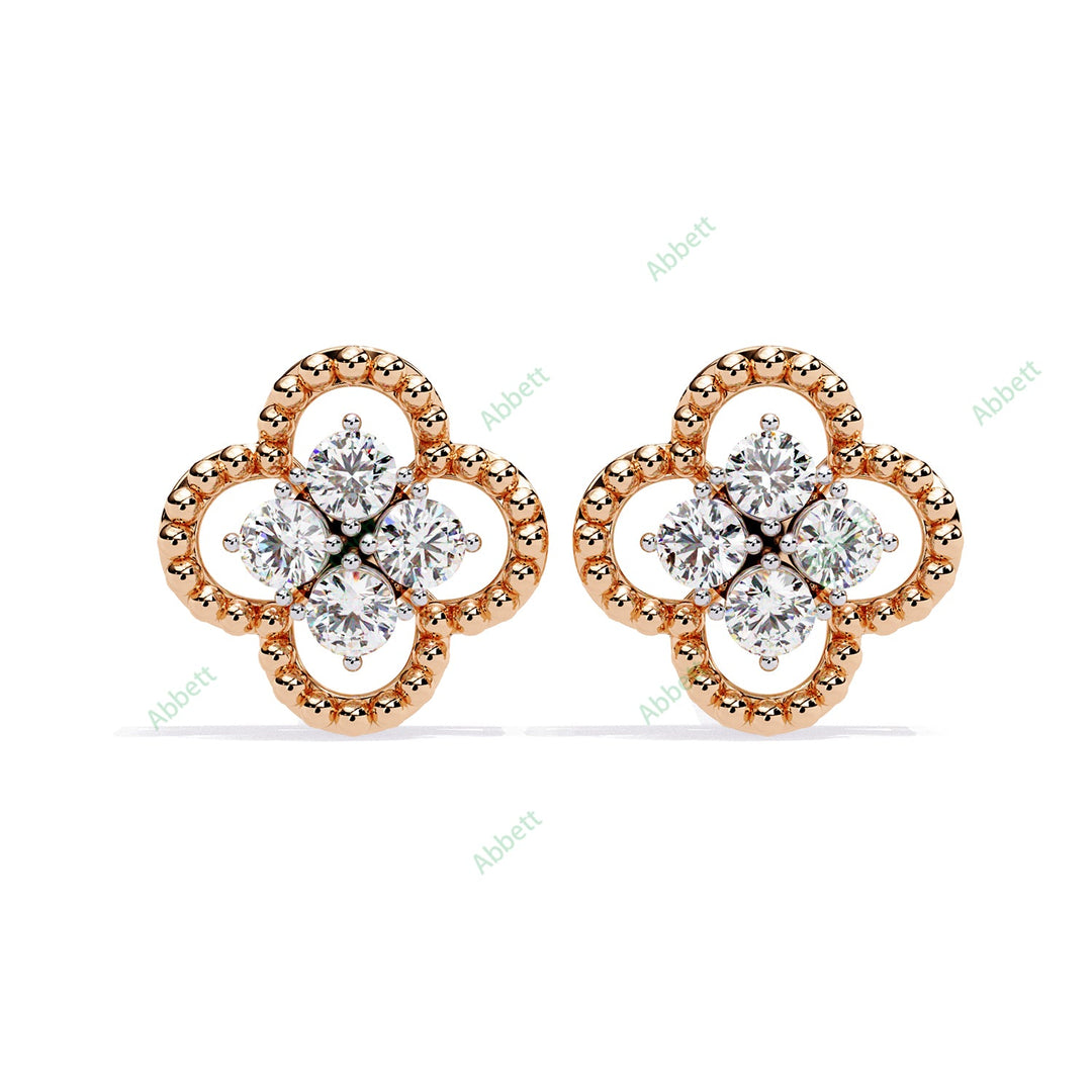 Round Clover Studs Earring STCL1368