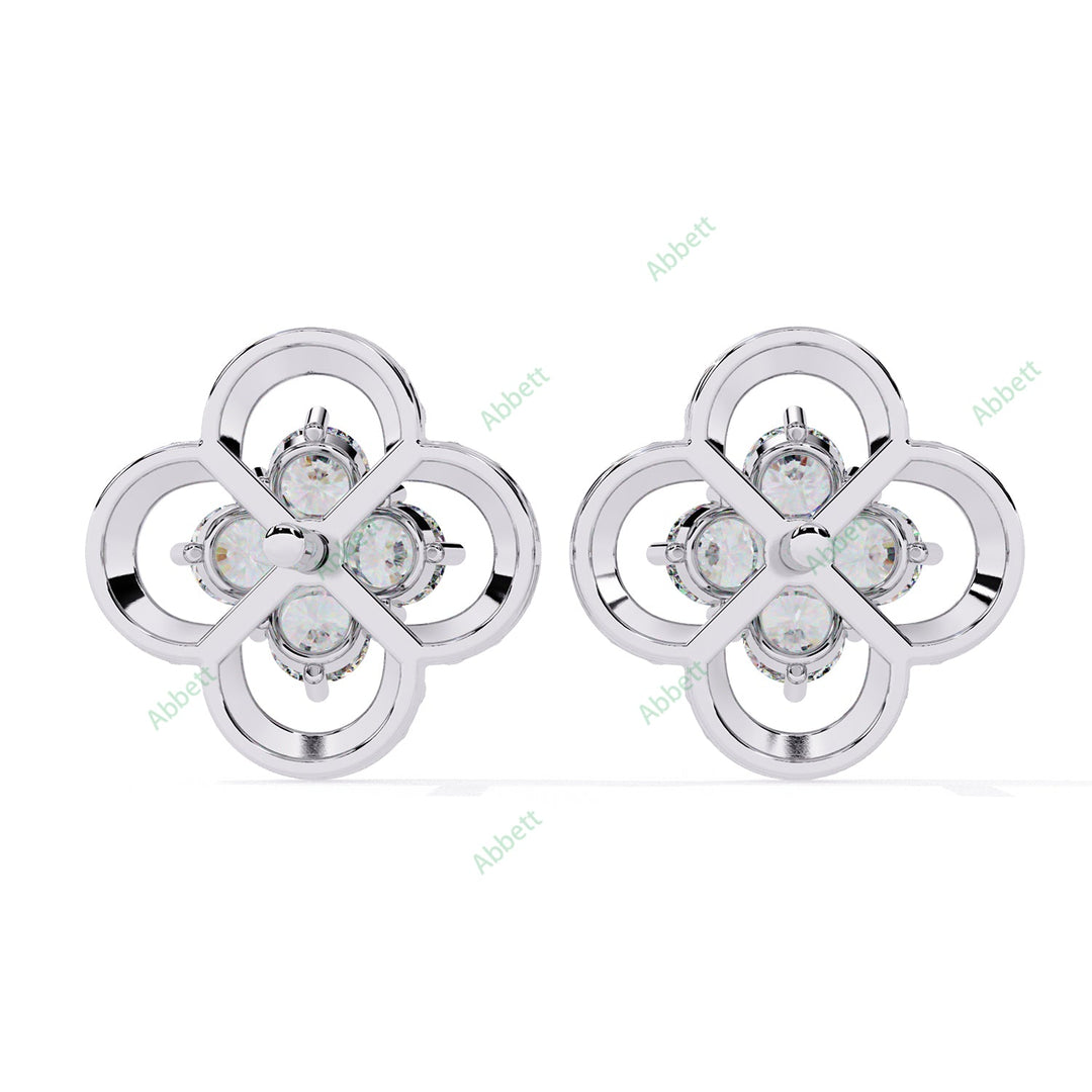 Round Clover Studs Earring STCL1368