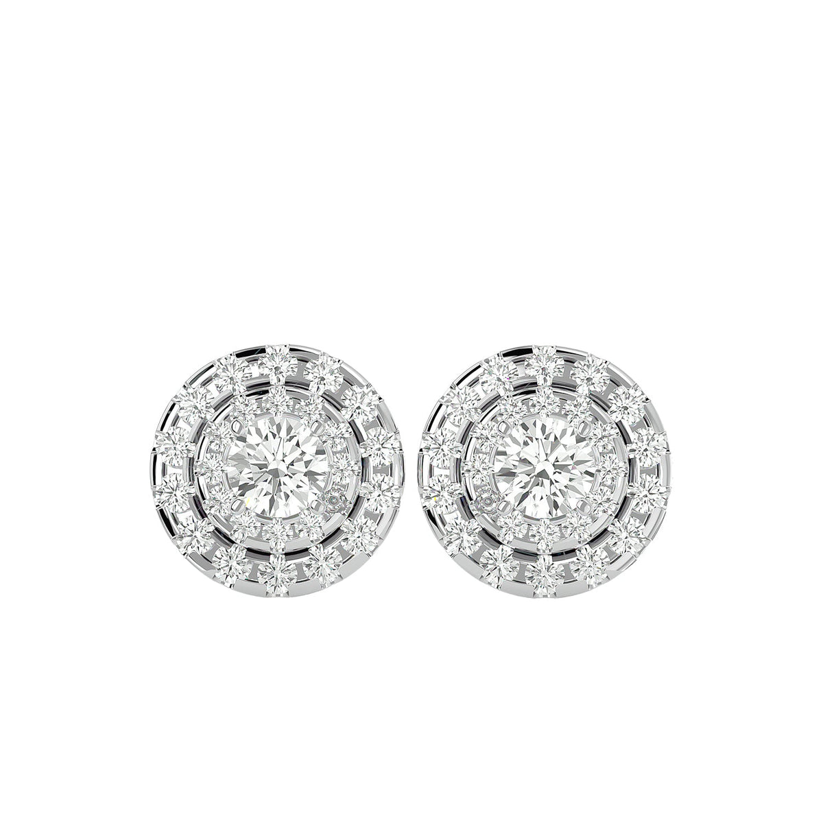 Double Halo Stud Earring STDO008