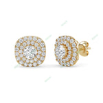 Load image into Gallery viewer, Double Halo Stud Earring STDO025