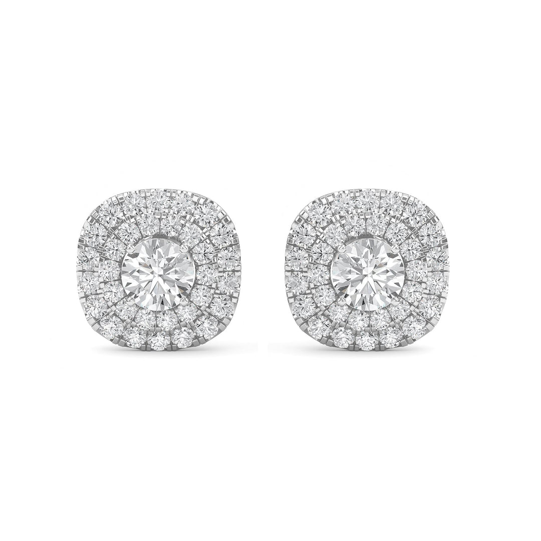 Double Halo Stud Earring STDO025