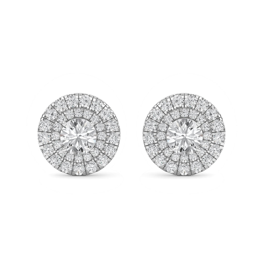 Double Halo Stud Earring STDO026