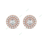 Load image into Gallery viewer, Double Halo Stud Earring STDO026
