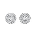 Load image into Gallery viewer, Double Halo Stud Earring STDO026