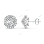 Load image into Gallery viewer, Double Halo Stud Earring STDO026
