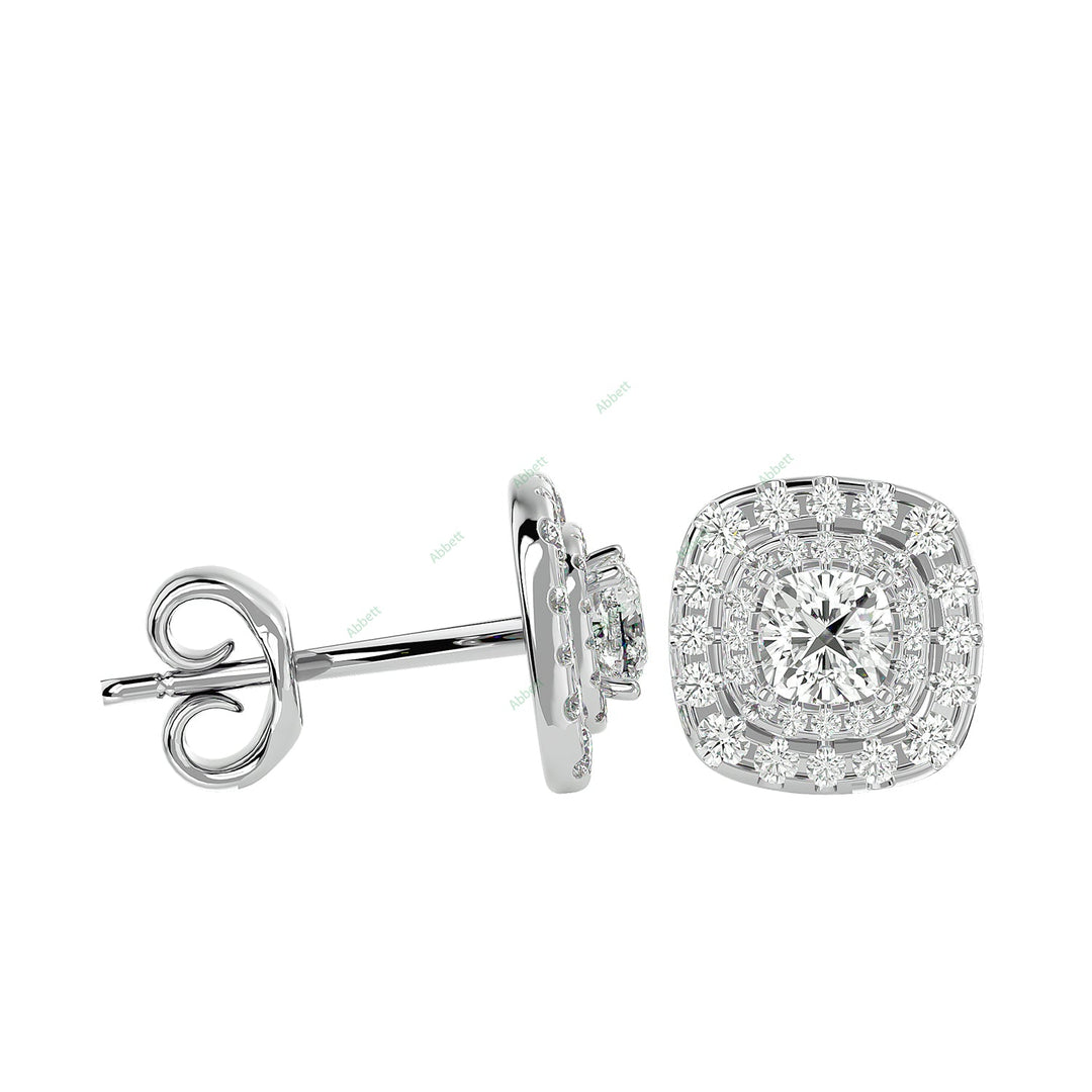 Double Halo Stud Earring STDO038