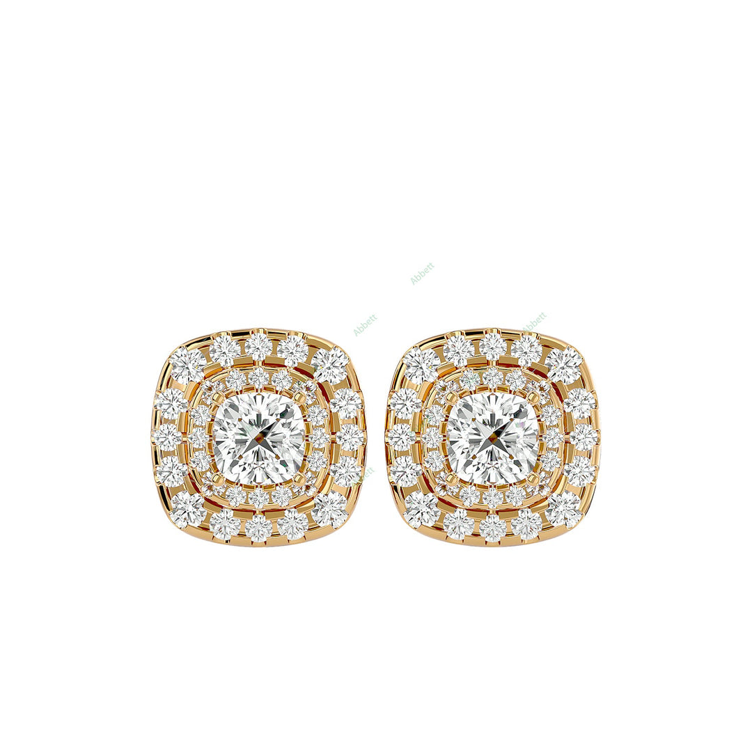 Double Halo Stud Earring STDO038