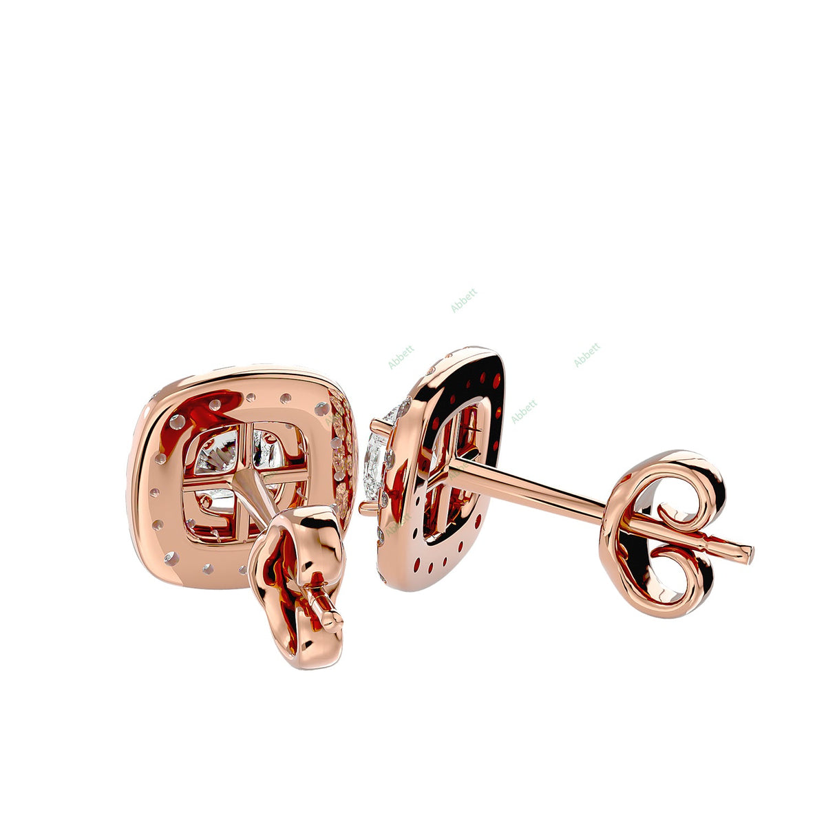 Double Halo Stud Earring STDO038