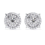 Load image into Gallery viewer, Round Double Halo Studs Earring STDO1384

