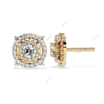 Load image into Gallery viewer, Round Double Halo Studs Earring STDO1384
