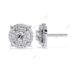 Load image into Gallery viewer, Round Double Halo Studs Earring STDO1384
