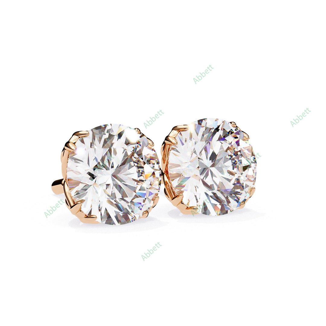Round Eight Prong Studs Earring STEI1331