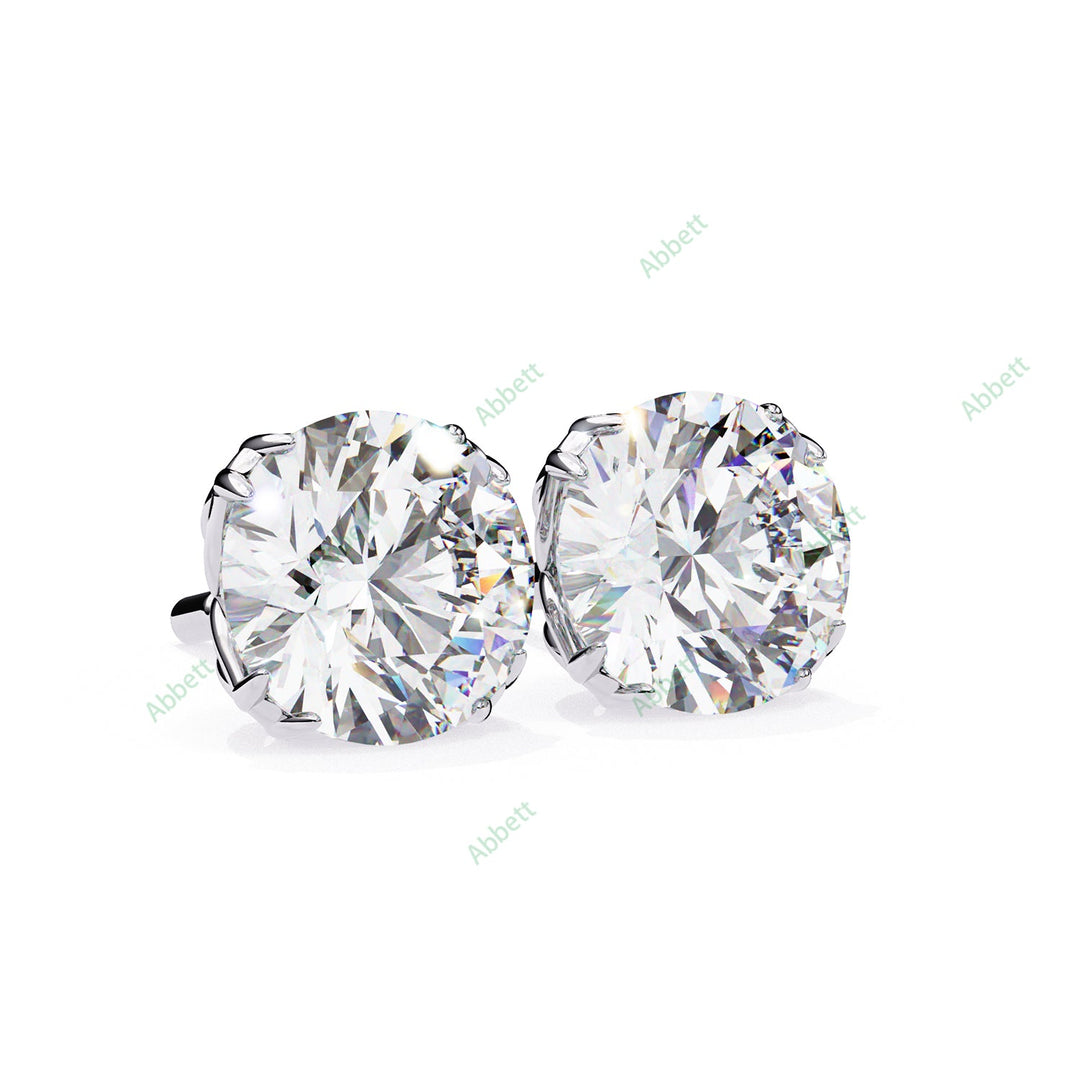 Round Eight Prong Studs Earring STEI1331