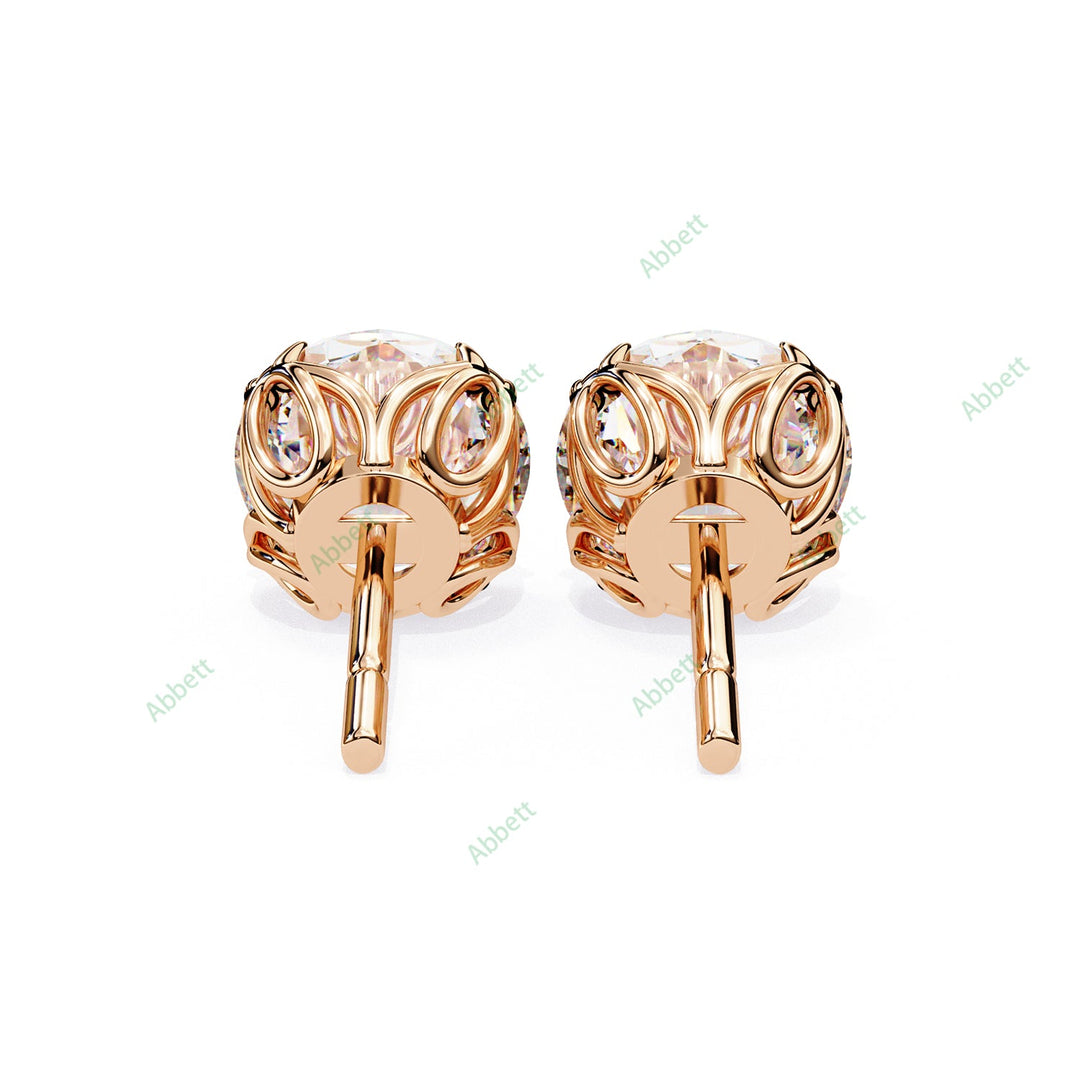 Round Eight Prong Studs Earring STEI1331