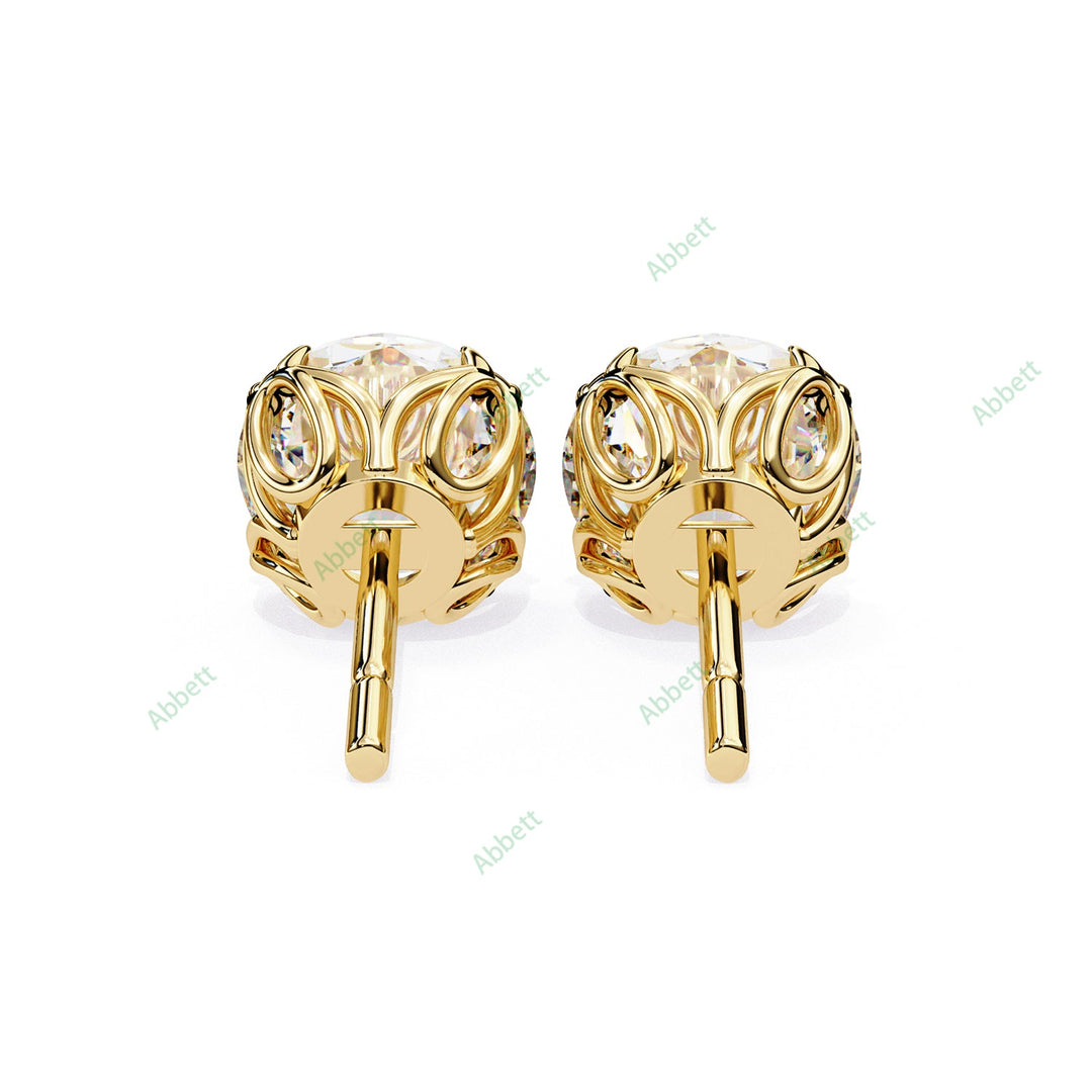 Round Eight Prong Studs Earring STEI1331
