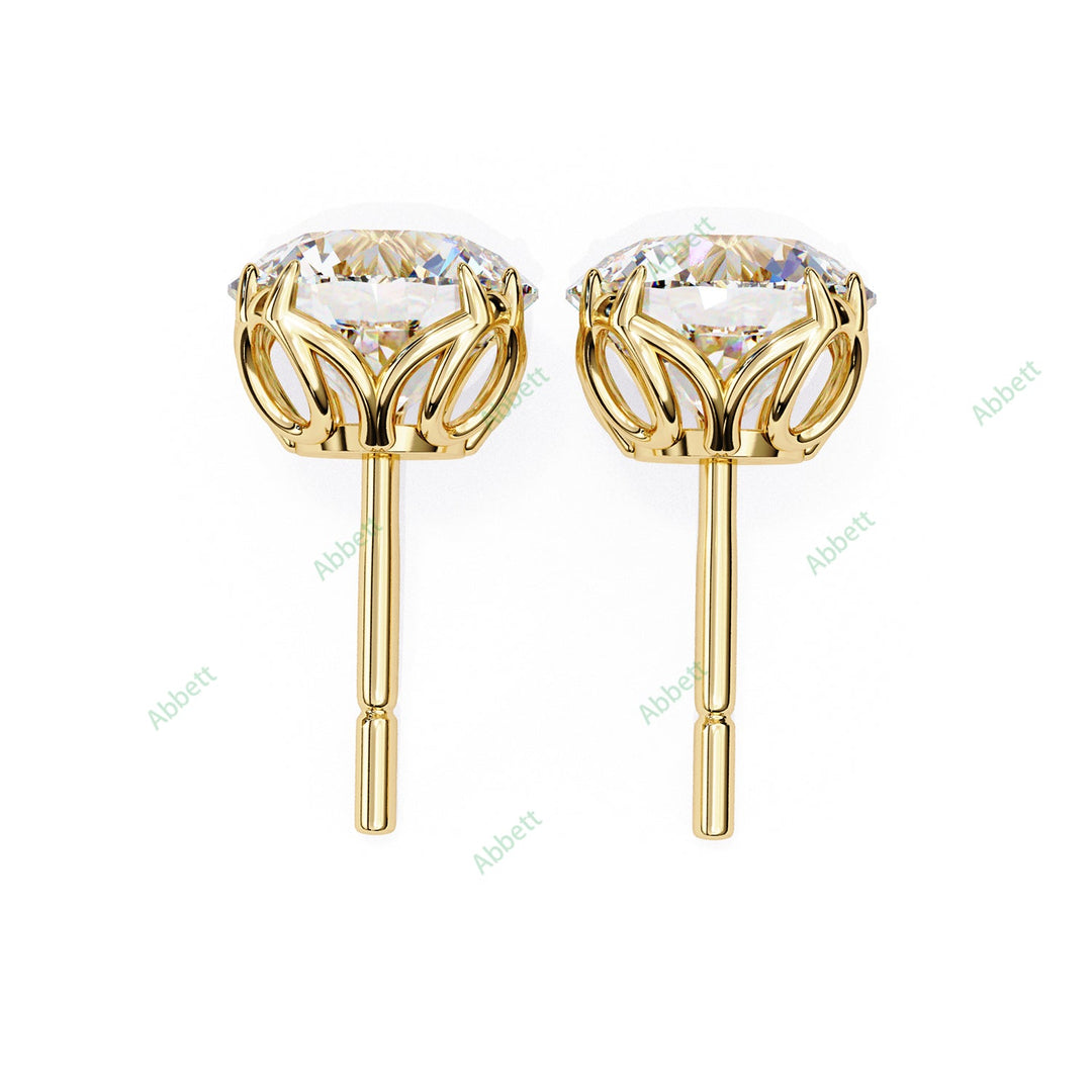 Round Eight Prong Studs Earring STEI1331