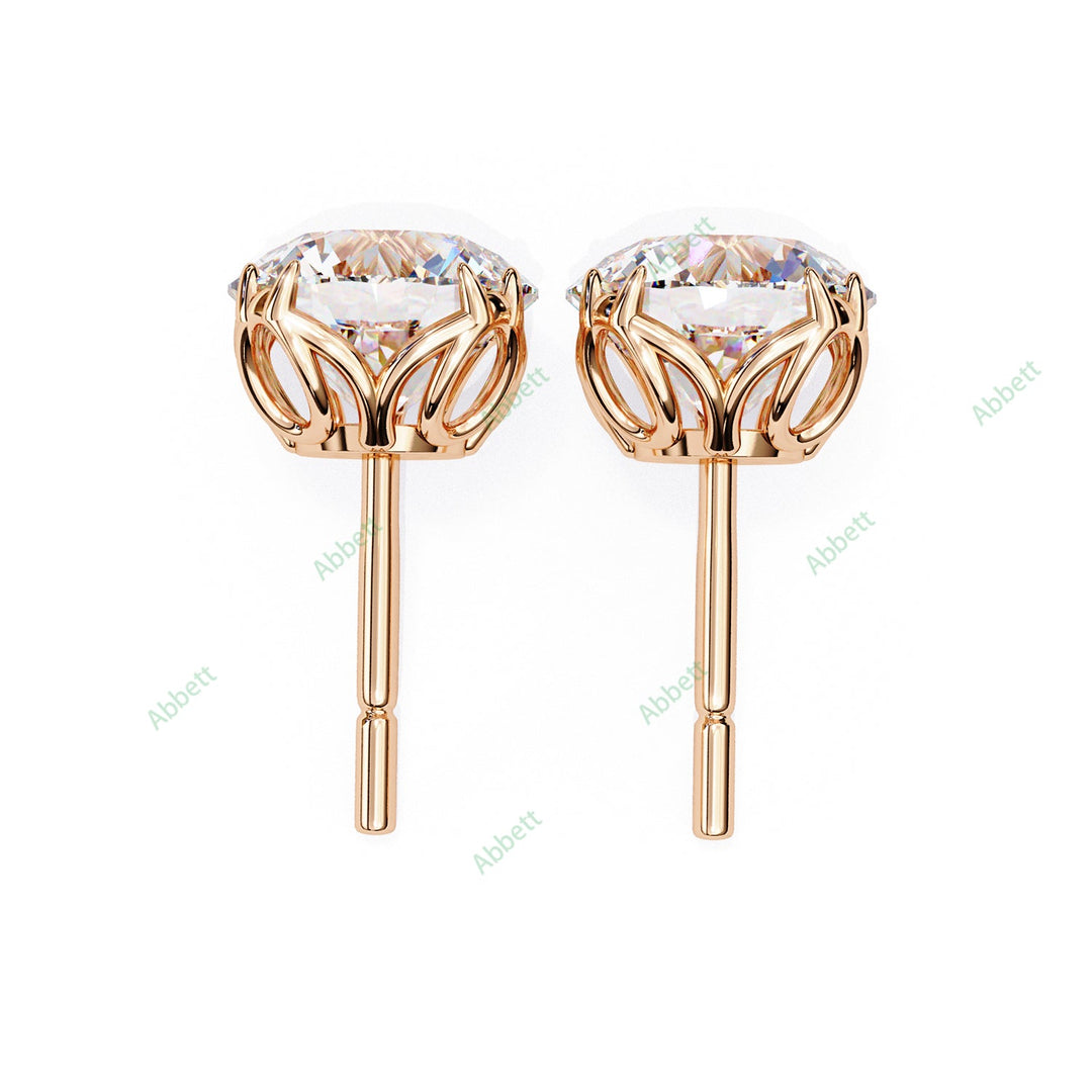Round Eight Prong Studs Earring STEI1331