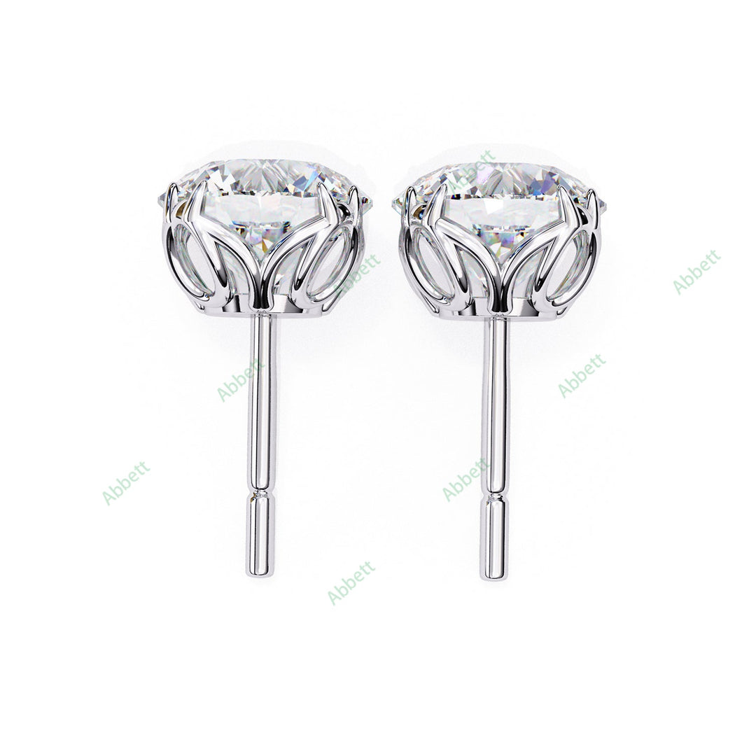 Round Eight Prong Studs Earring STEI1331