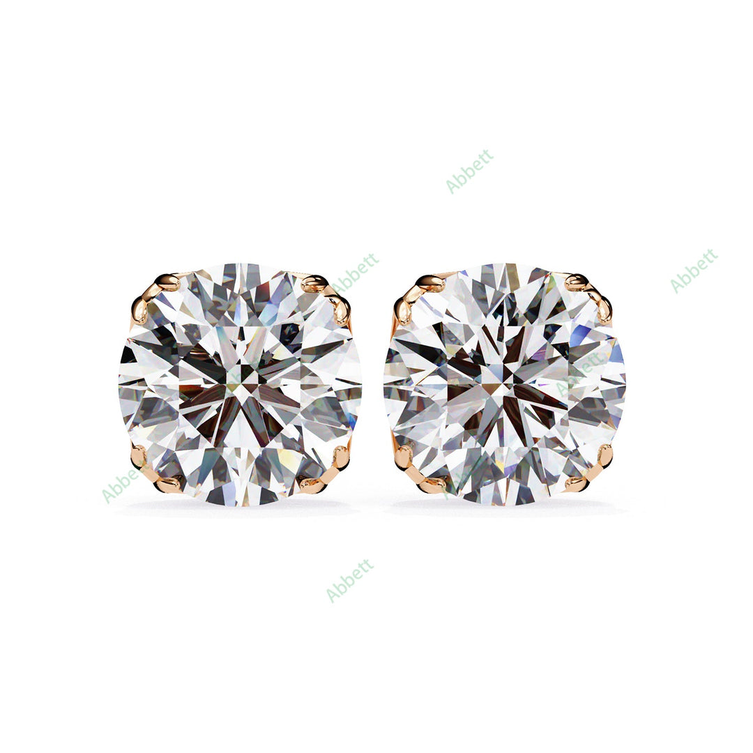 Round Eight Prong Studs Earring STEI1331