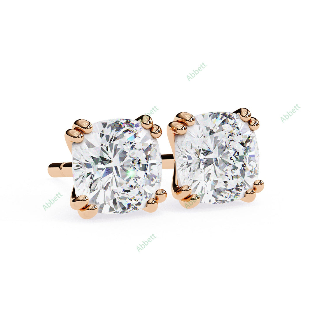Cushion Eight Prong Studs Earring STEI1332