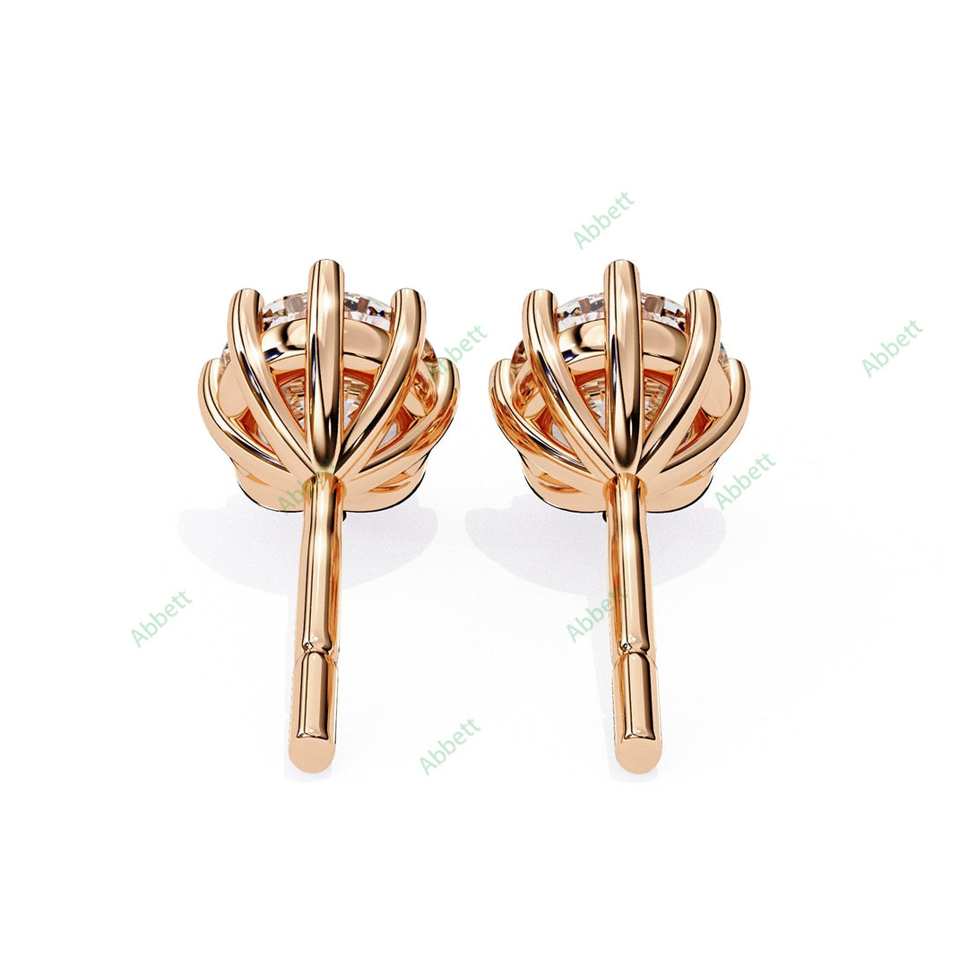 Round Eight Prong Studs Earring STEI1362