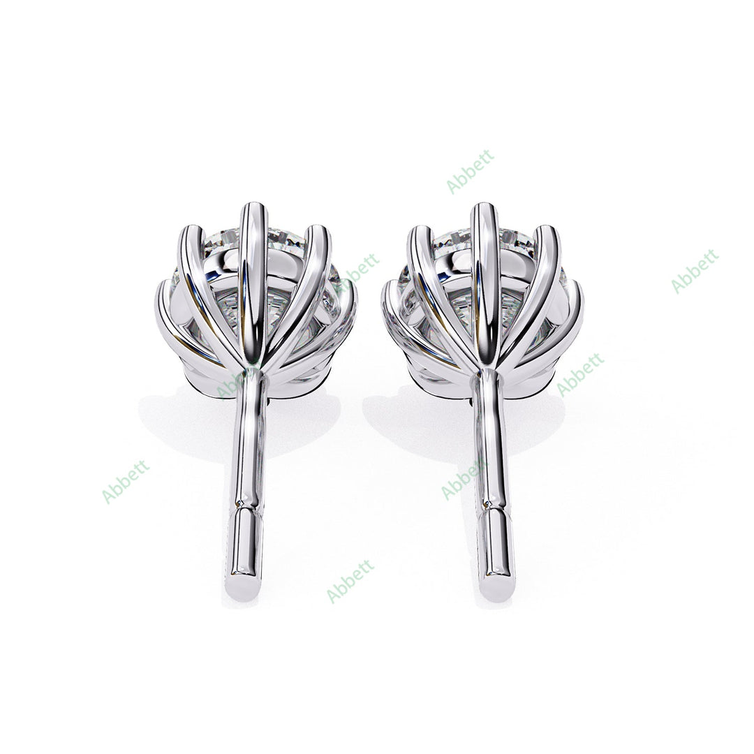 Round Eight Prong Studs Earring STEI1362