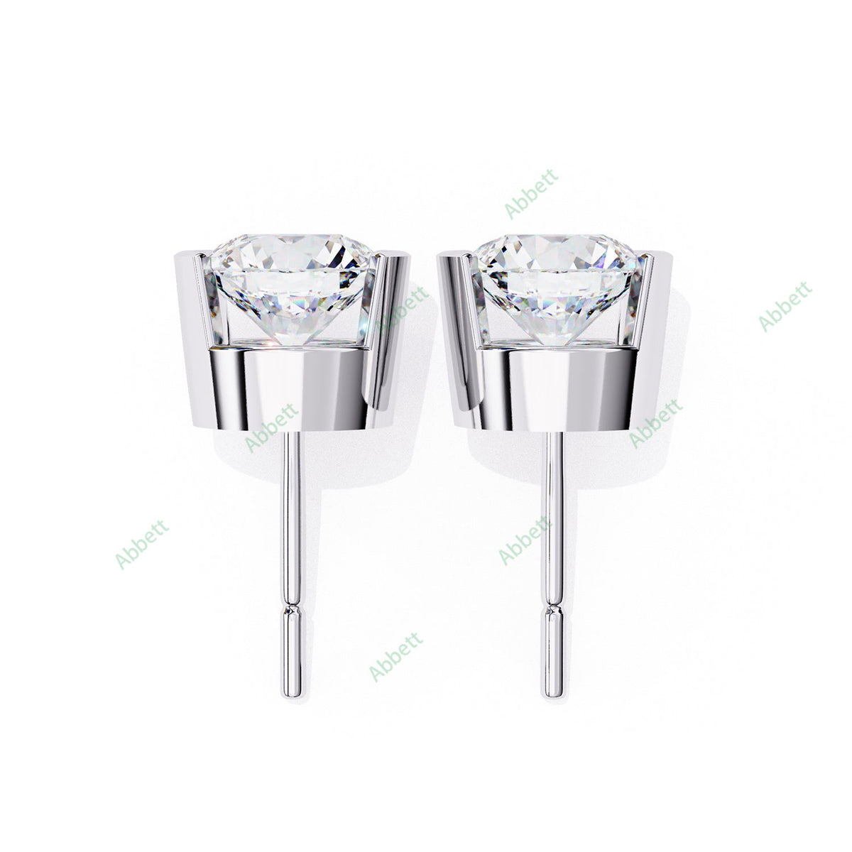 Bezel Stud Earring STFA1334