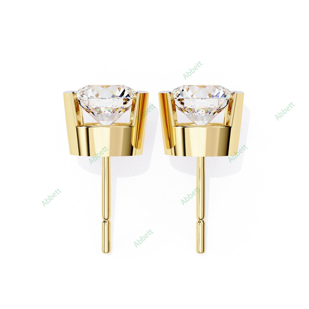 Bezel Stud Earring STFA1334