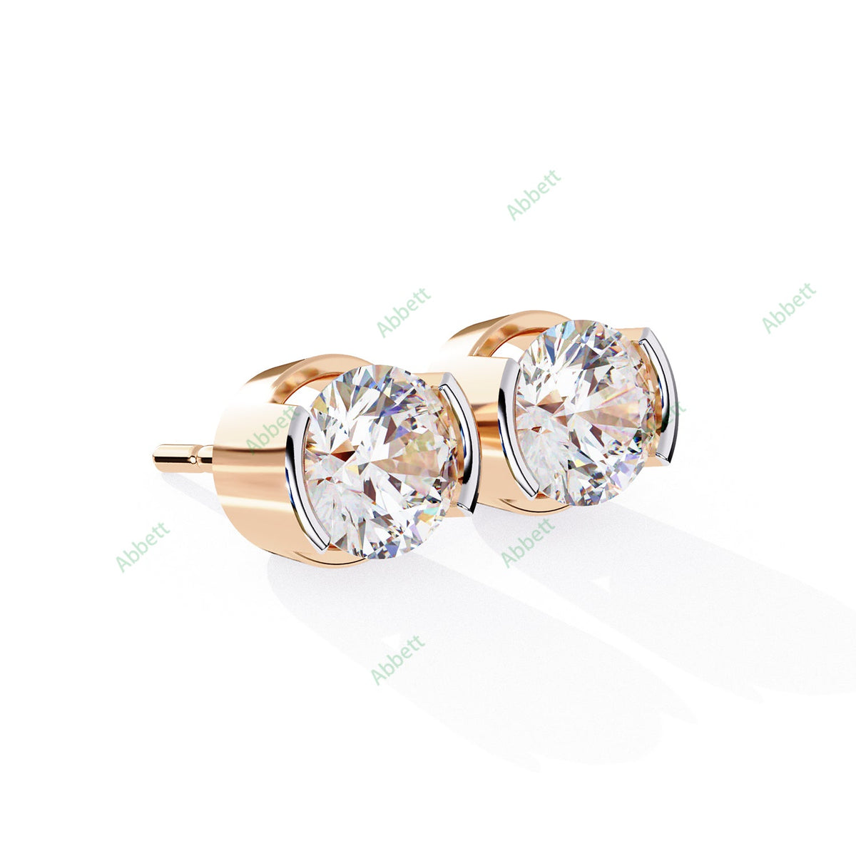 Bezel Stud Earring STFA1334
