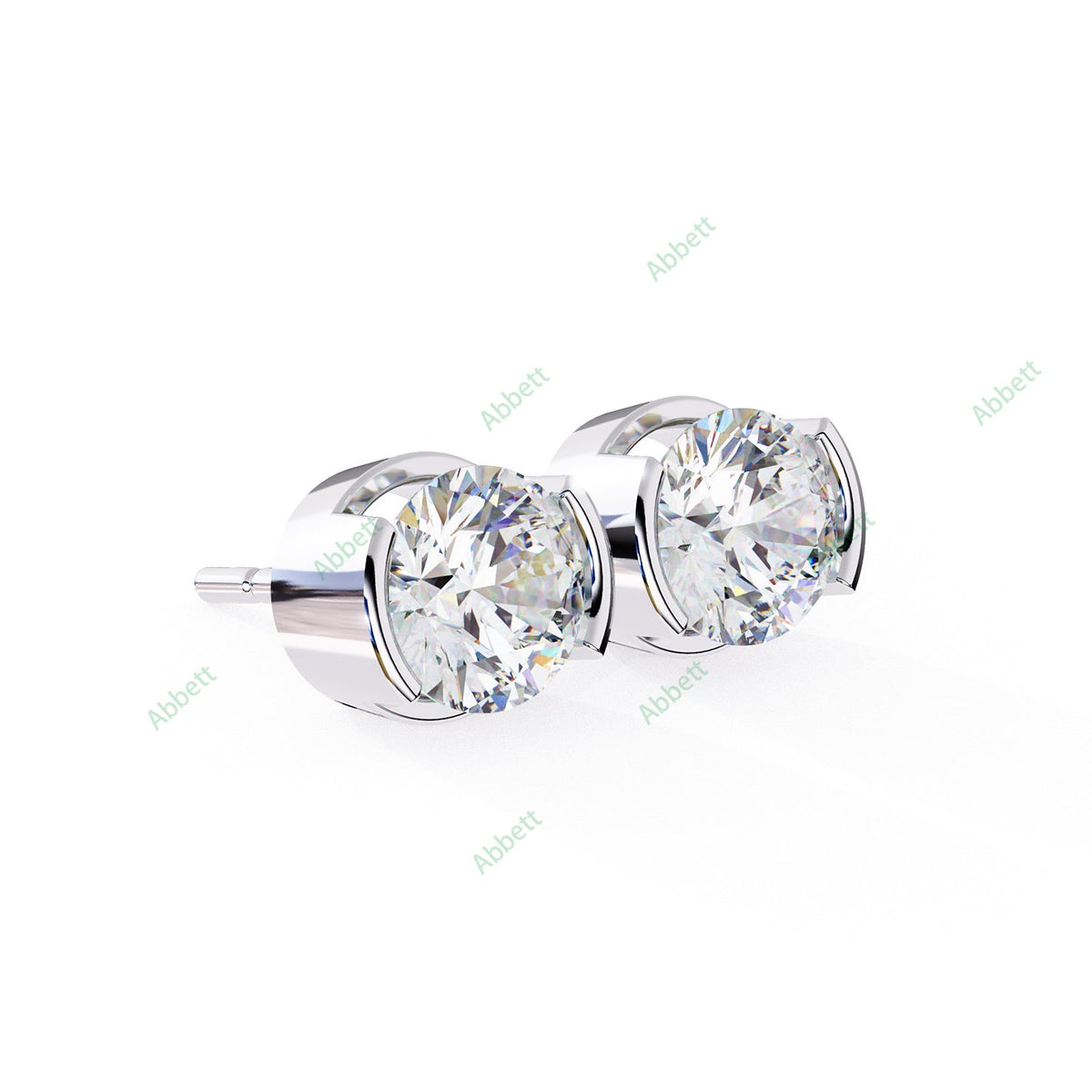 Bezel Stud Earring STFA1334