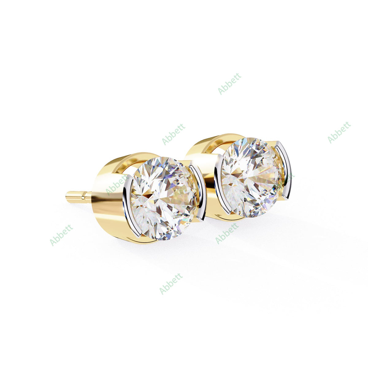 Bezel Stud Earring STFA1334