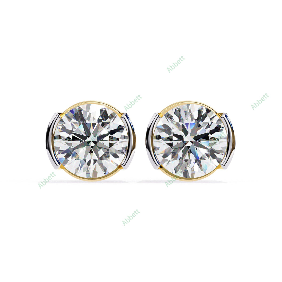 Bezel Stud Earring STFA1334