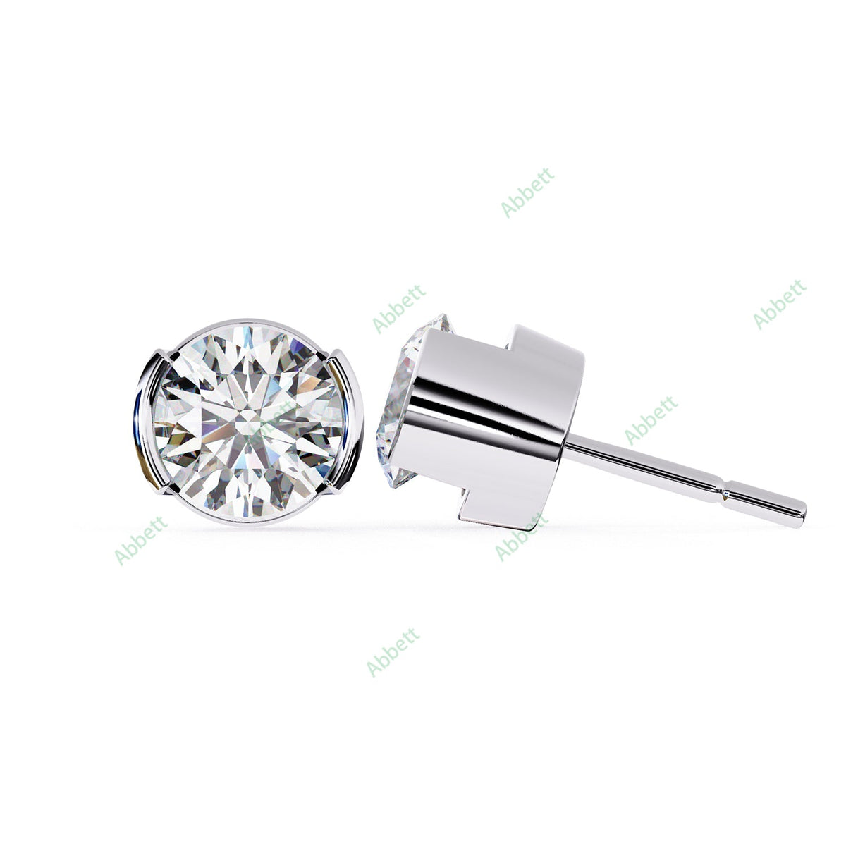 Bezel Stud Earring STFA1334