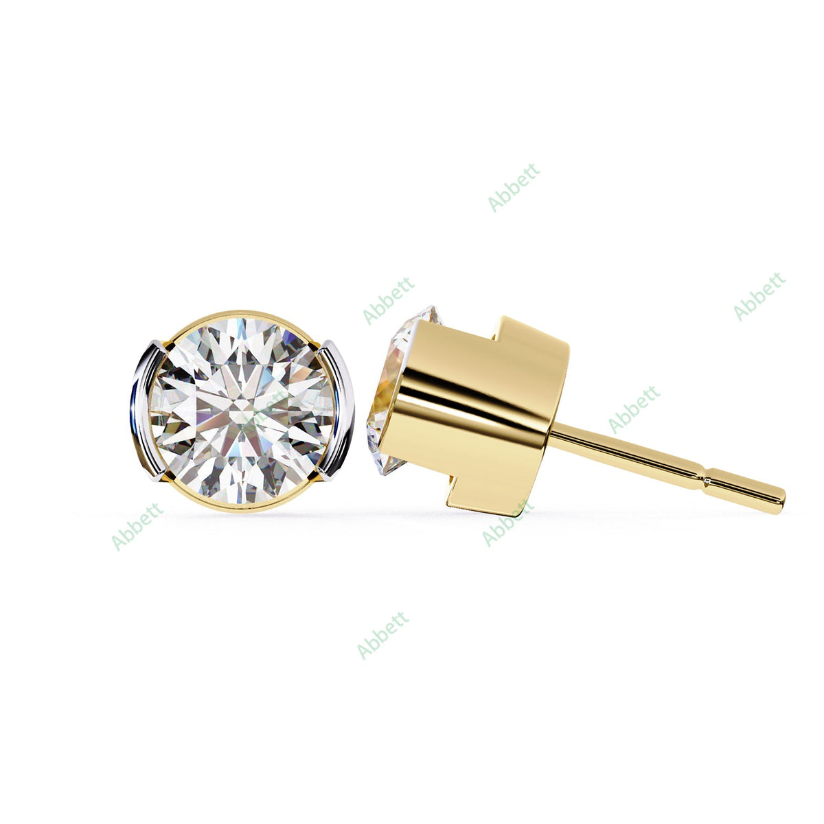 Bezel Stud Earring STFA1334