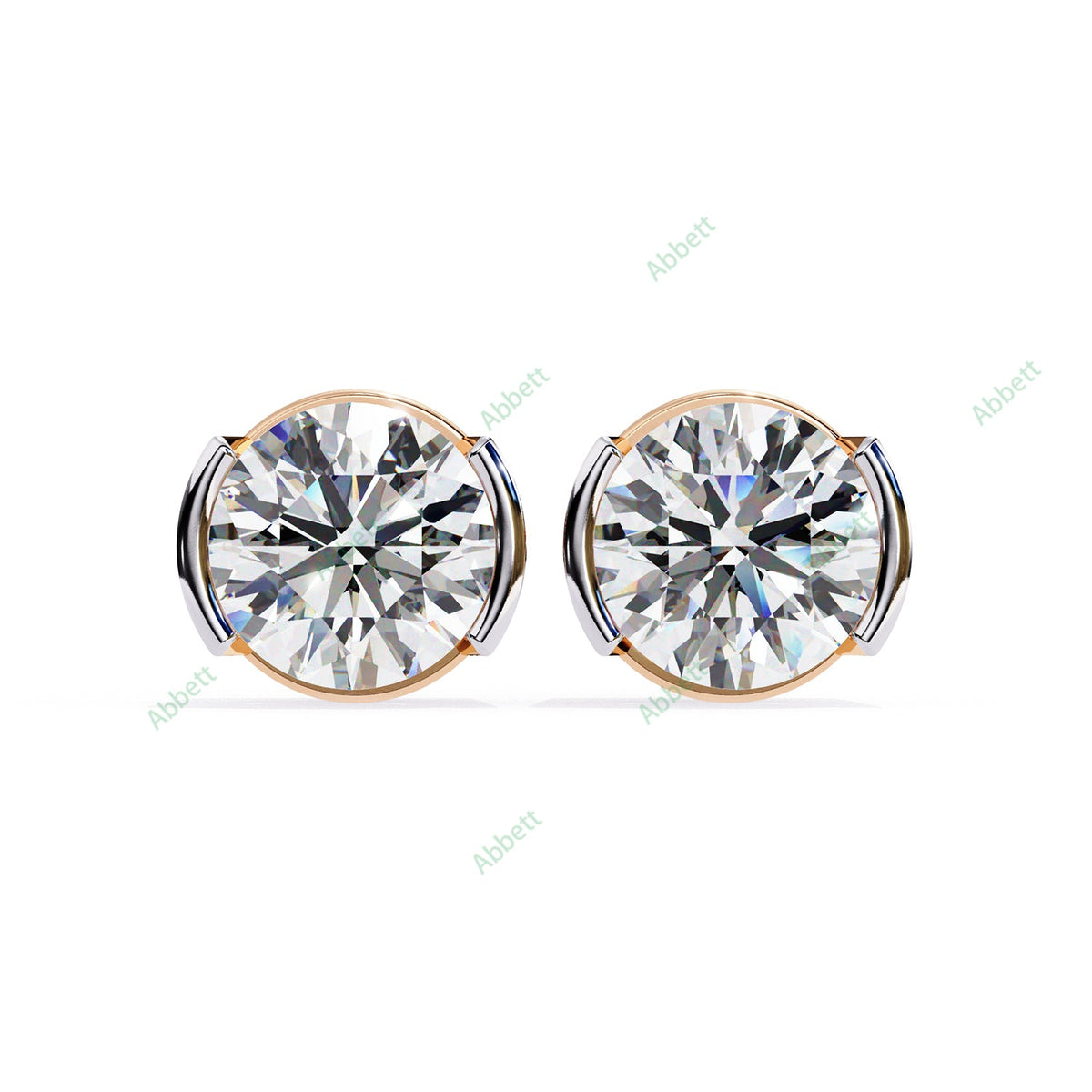 Bezel Stud Earring STFA1334