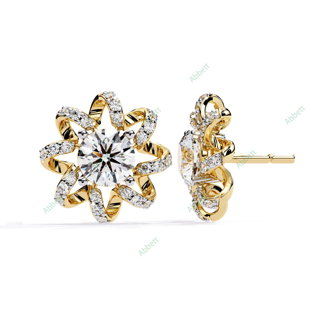 Round Fashion Studs Earring STFA1375
