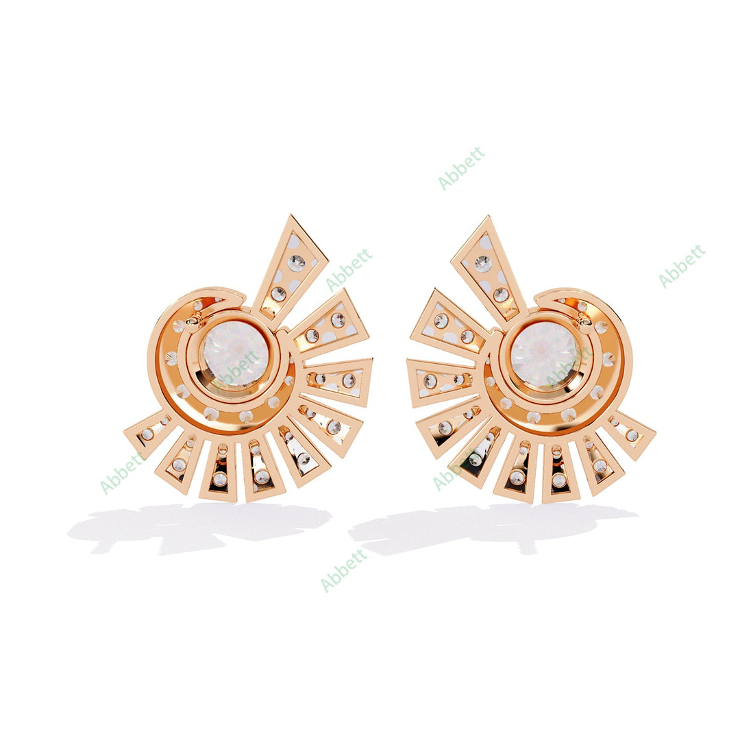Round Fashion Studs Earring STFA1380