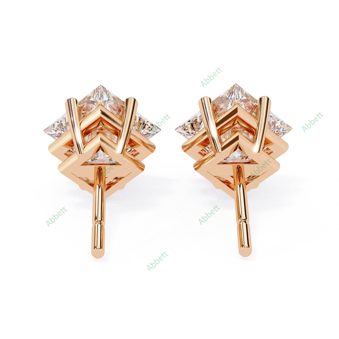 Princess Four Prong Studs Earring STFO1318